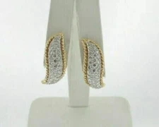 1.70 Ct Round Cut Simulated Diamond Huggie Hoop Earrings 14k Yellow Gold Plated
