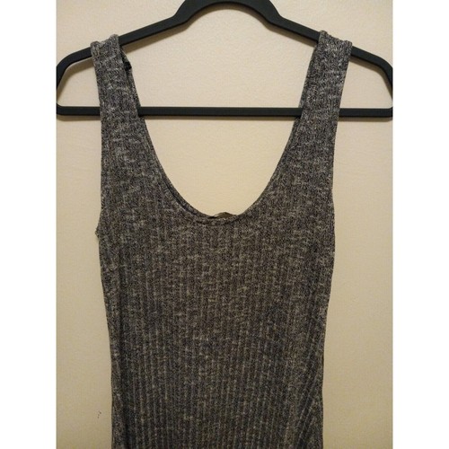 Mango Basics Dress Womens Extra Small Gray and White Flecked Sleeveless Dress - Picture 6 of 8