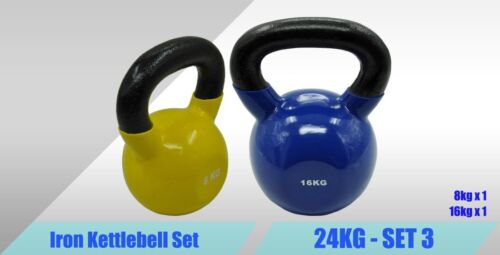 24kg Vinyl Iron Cast Kettlebell Weight Set - Russian Style - Choose Your Own Set - Picture 4 of 8
