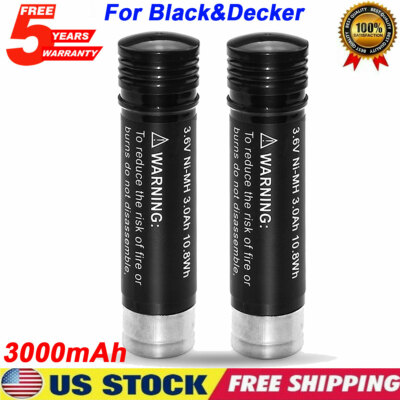 2X for Black and Decker 3.6V 3.0Ah Ni-Mh Battery Versapak Gold VP100 VP100C 2PCS 2X for Black and Decker 3.6V 3.0Ah Ni-Mh Battery Versapak Gold VP100 VP100C 2PCS