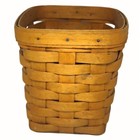 Longaberger Basket Wood Small Handwoven Signed 1986 Vintage 6 X 3 Multi-Uses
