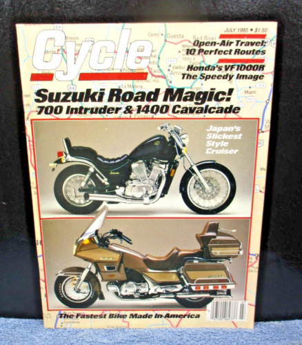 Lipiec 1985 Cykl Suzuki VS700GL Intruder Honda VF1000 Suzuki GV1400 Cavalcade - Zdjęcie 1 z 7