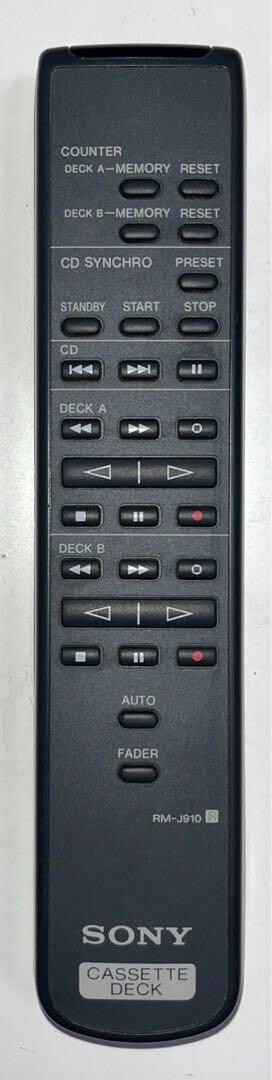 SONY RM-J910 Remote Control Cassette Deck Black Good GP | eBay