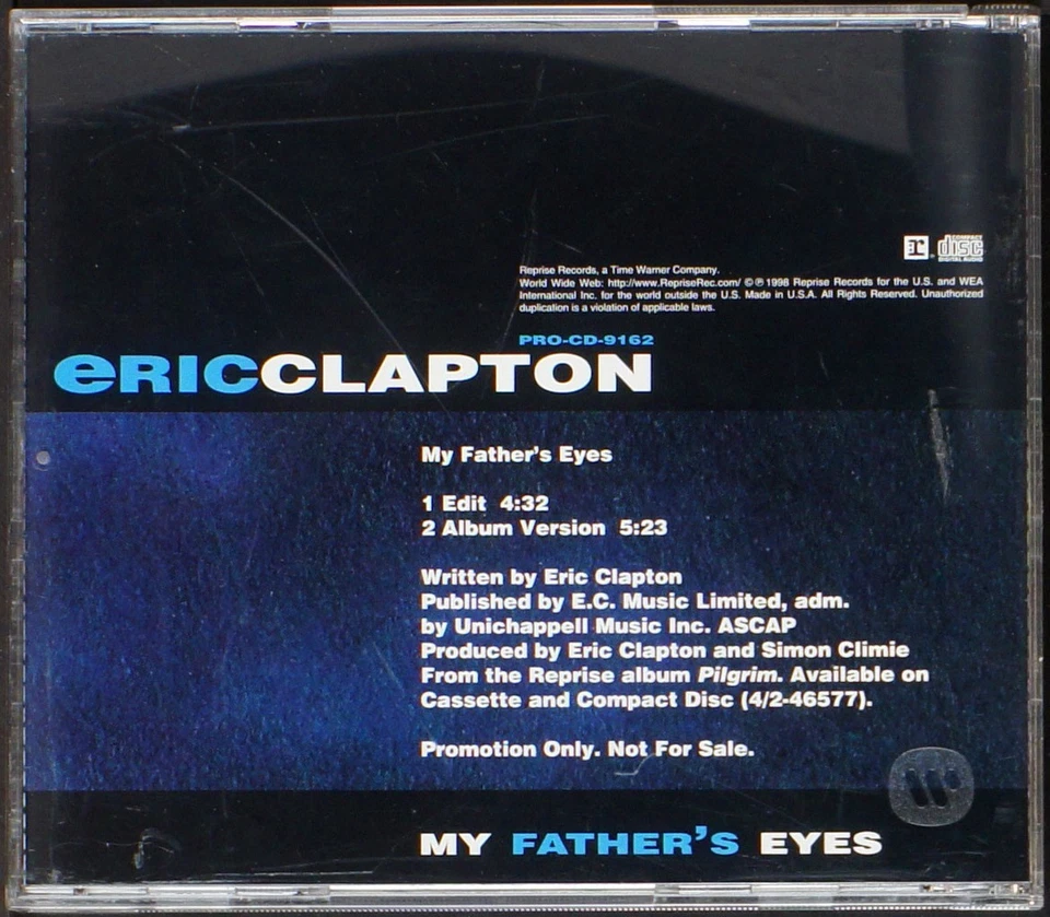 Eric Clapton - My Father's Eyes (single) - CD [12] US - PROMO - Image 2 of 3