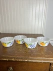 Lot Of 4 Vintage Fire King Gay Fad Custards, Scalloped Edge