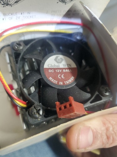 Global WIN Silver CPU Fan w/ Heatsink 4-Pin 12V Ball Bearing - 45 CFM, Universal - Picture 8 of 9