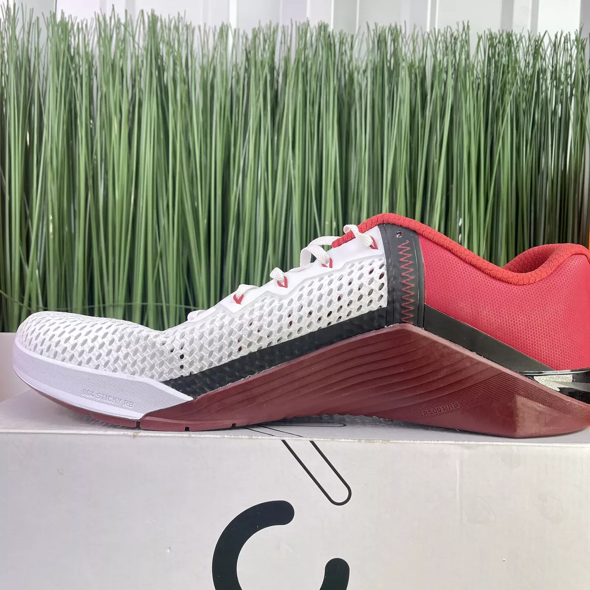 Nike Metcon 6 White Black Team Crimson Mens Shoes CK9388 198 Size