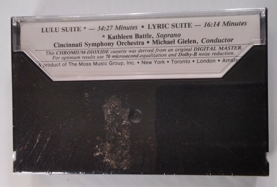 Berg Lulu Suite Cassette Tape NOS Sealed Rare Battle Cincinnati Gielen Vox CrO2 - Image 3 of 4