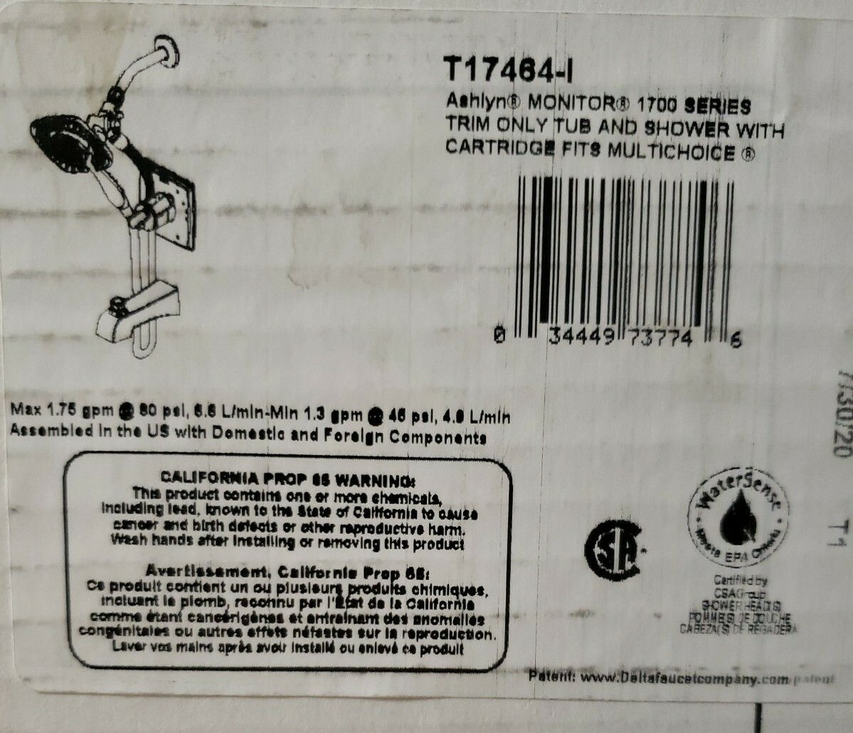 Delta Ashlyn In2ition 1-Handle Tub/Shower Faucet Trim Kit in Chrome, T17464-I