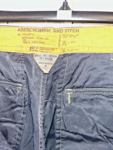 Abercrombie Fitch Pants Mens M Blue Paratrooper Cargo T 2083 34x29 - Picture 4 of 19