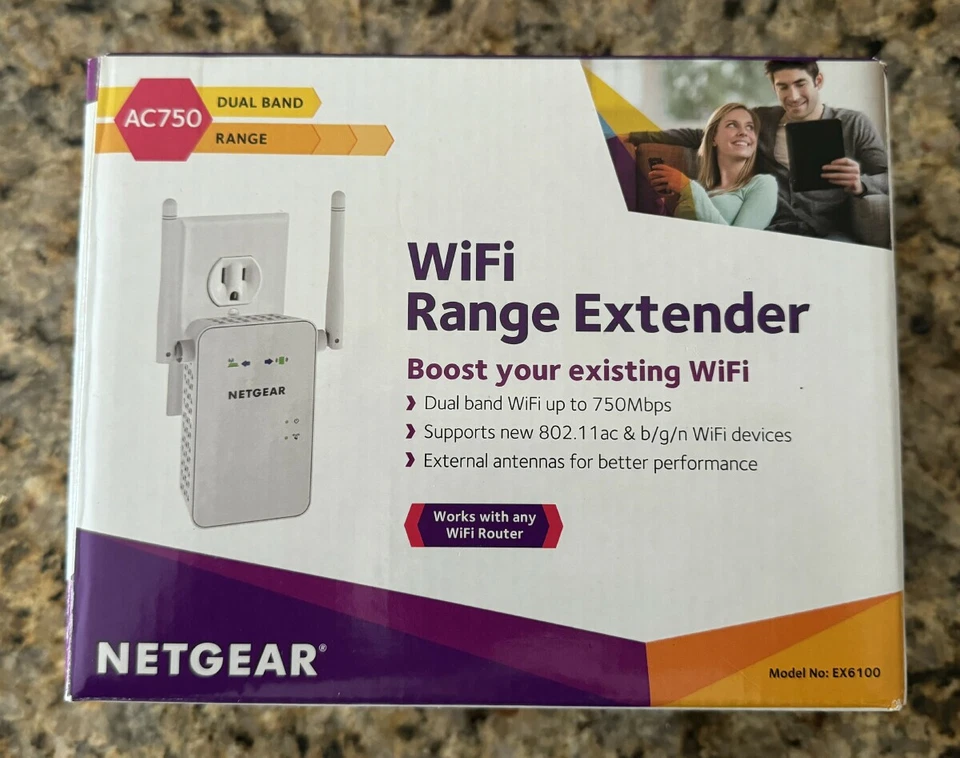 NETGEAR AAC750 WiFi Range Extender EX6100 Dual-band Wall-plug External Antenna - Image 3 of 4
