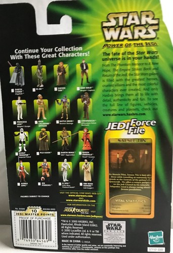 STAR WARS - HASBRO - JEDI FORCE FILE - POTJ - SAESEE TIIN - Jedi Master - Col... - Picture 3 of 3