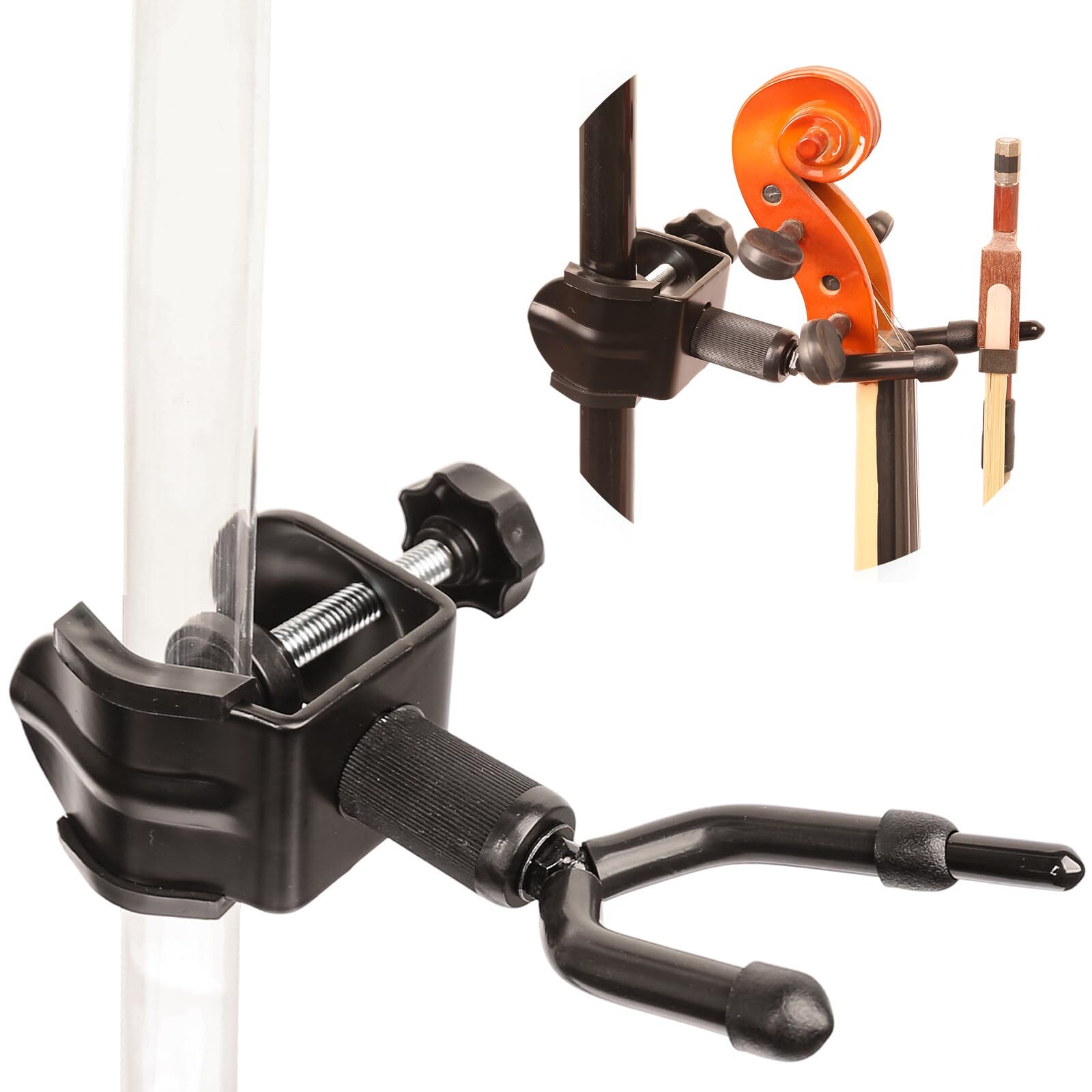 Violin Holder Stand for Microphone Sheet Music Desktop Viola Hook Stage