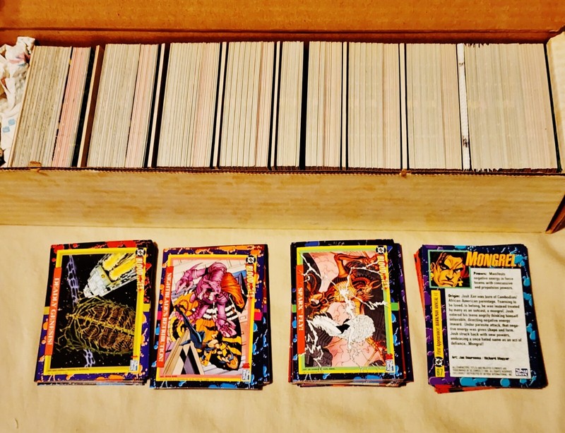 8 x 1993 SkyBox DC Bloodlines Complete Trading Card Sets, 81 Cards + Many Extras