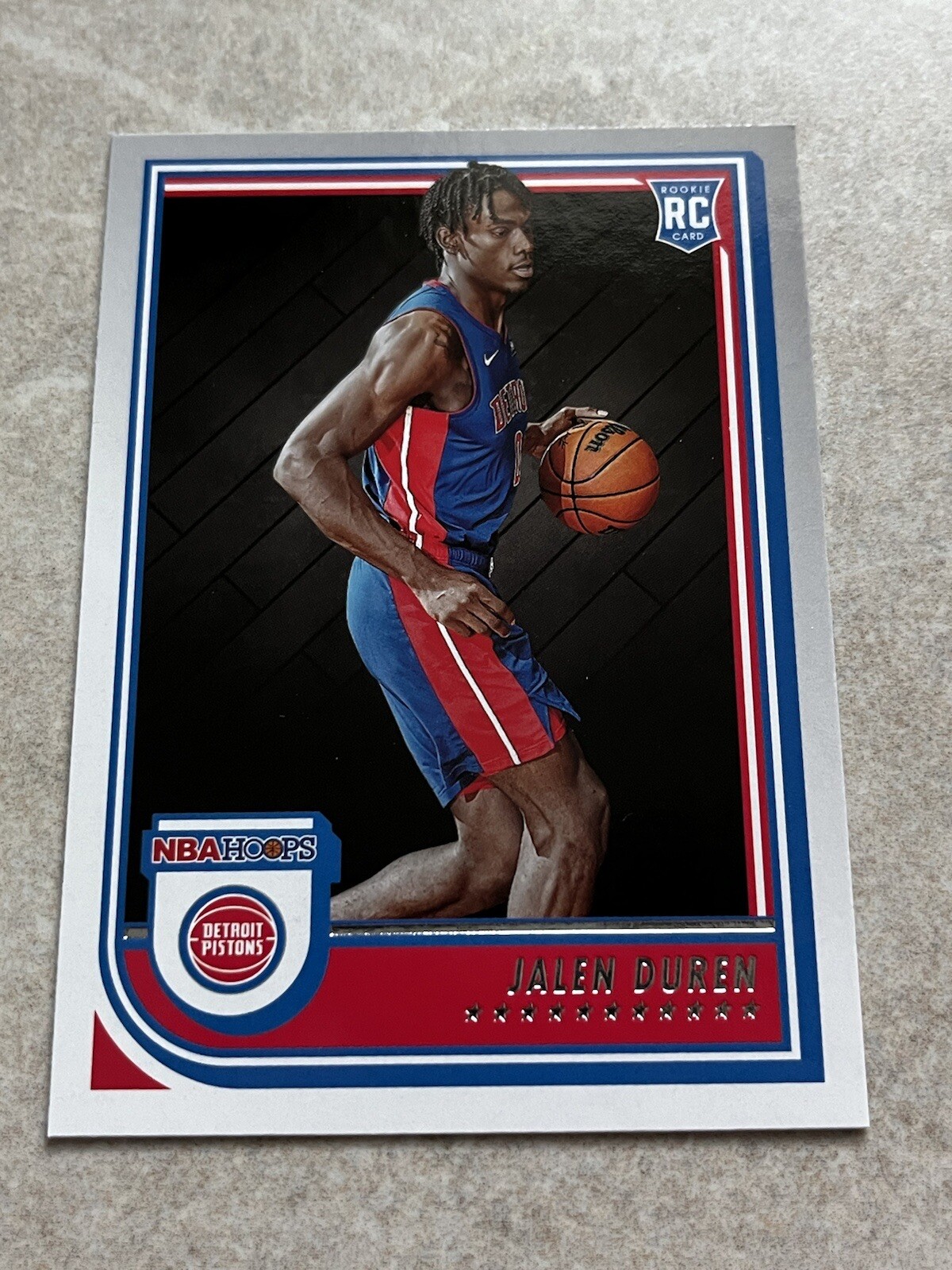 2022-23 Panini NBA Hoops #243 Jalen Duren RC Rookie Detroit Pistons