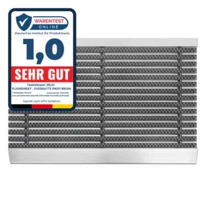 Profi Brush Design Fußmatte Türmatte Fussabtreter Eingangsmatte Fussmatten Grau - Bild 1 von 4