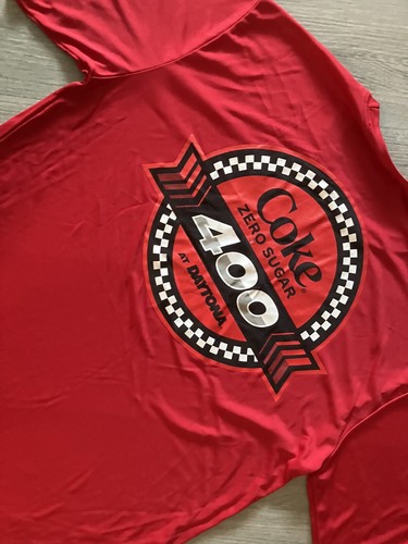 Daytona NASCAR 2022 Coke Zero Sugar 400 T-Shirt Herren L Rot Kurzarm Racing
