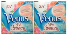 Gillette Venus Spa Breeze Refill Razor Blade Cartridges, 8 Count