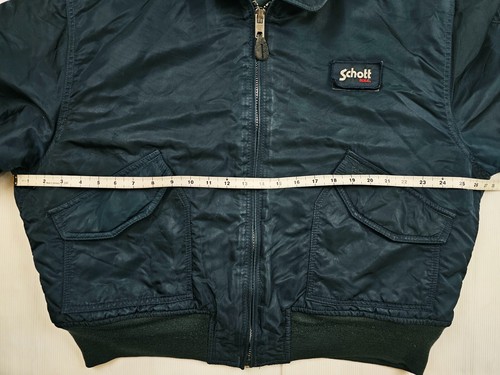 HOT Men's SCHOTT FLYER'S CWU-R BOMBER MILITARY FLIGHT 2P zip LINED TEAL Jacket L - Picture 14 of 17