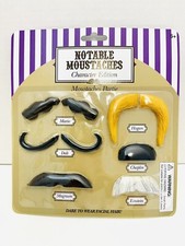 Notable Moustaches Character Edition 6 Pc Halloween Costume Facial Hair NEW
