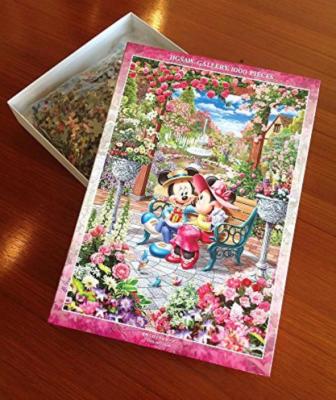 1000 piece Jigsaw Puzzle Disney Mickey Minnie Love Blooming Royal