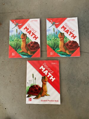 Reveal Math 1st Grade Student Edition Volume 1 & 2 and Workbook     New 2022