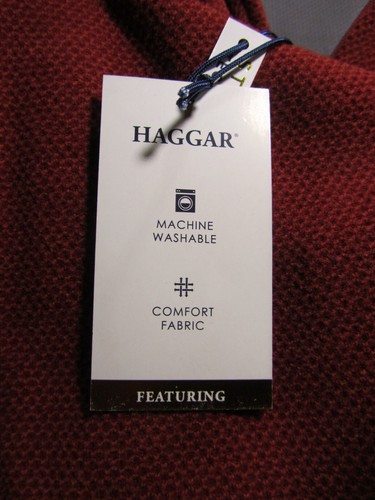 Haggar Herren schweres Langarmshirt mit 1/4 Reißverschluss, Stretch, rot, 2XL, neu, regulär 58 $ - Bild 6 von 7