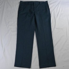Perry Ellis 36 x 32 Blue Modern Fit Straight Flex Flat Front Dress Mens Pants