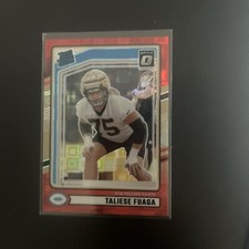 Taliese Fuaga Red Parallel Rookie Card 