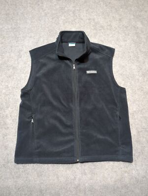 Columbia Sportswear Company Black Full Zip Fleece Vest XL