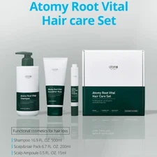 ATOMY Root Vital Hair Care 3-items Set Hair loss Care Shampoo Hair Pack Ampoule