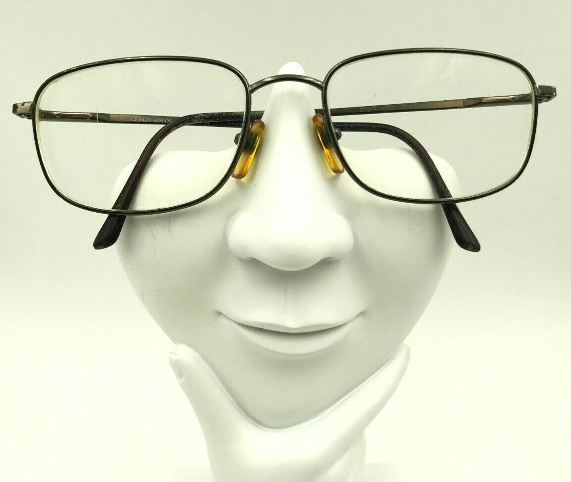 Vintage Giorgio Armani 273-T 1130 Gunmetal Oval Sunglasses