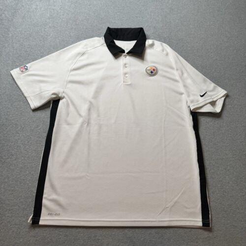 Nike On Field Poloshirt Herren Large weiß Pittsburgh Steelers Performance Erwachsene