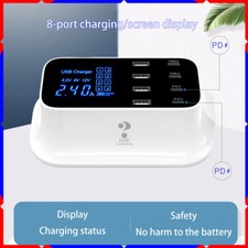 Charger Multi-port USB hub Desktop wall Fast AC power adapter 4USB 2TYPE-C 2PD