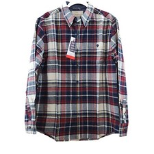 Weatherproof Vintage Mens Medium Plaid 100 Cotton Flannel Shirt Button Down NWT