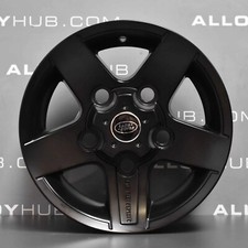 GENUINE LAND ROVER DEFENDER SVX 90/110 16" SATIN BLACK 5 SPOKE ALLOY WHEELS X4
