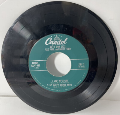 LES PAUL & MARY FORD - VAYA CON DIOS / SLEEP / LADY OF SPAIN + EP 45 Record