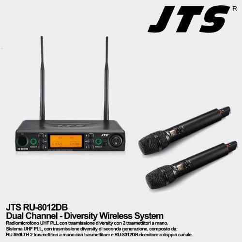 JTS - RU-8012DB+2X RU-850LTH - Sistema UHF PLL composto da: 2 radiomicrofoni con