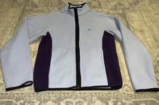 Nike Full Zip Fleece Jacket Blue Purple Womens Sz Medium 10/12