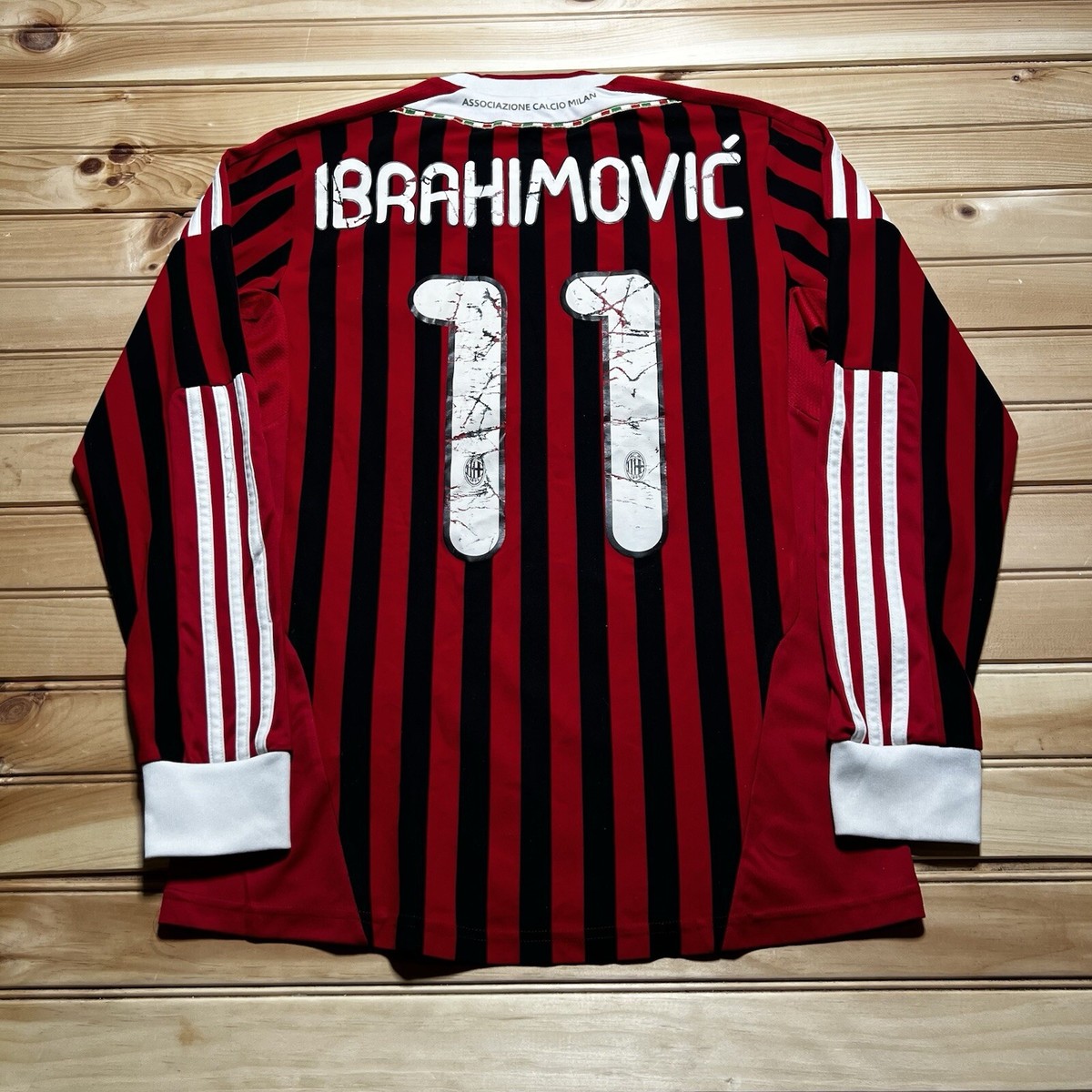 ACミラン IBRAHIMOVIC 11番 ユニフォーム Adidas Player Issue Ibrahimovic AC Milan 11-12 Away UCL XL adidas L