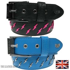 Cheap Mens Womens Thunder Studded Design Removable Buckle Belt BL002A/B