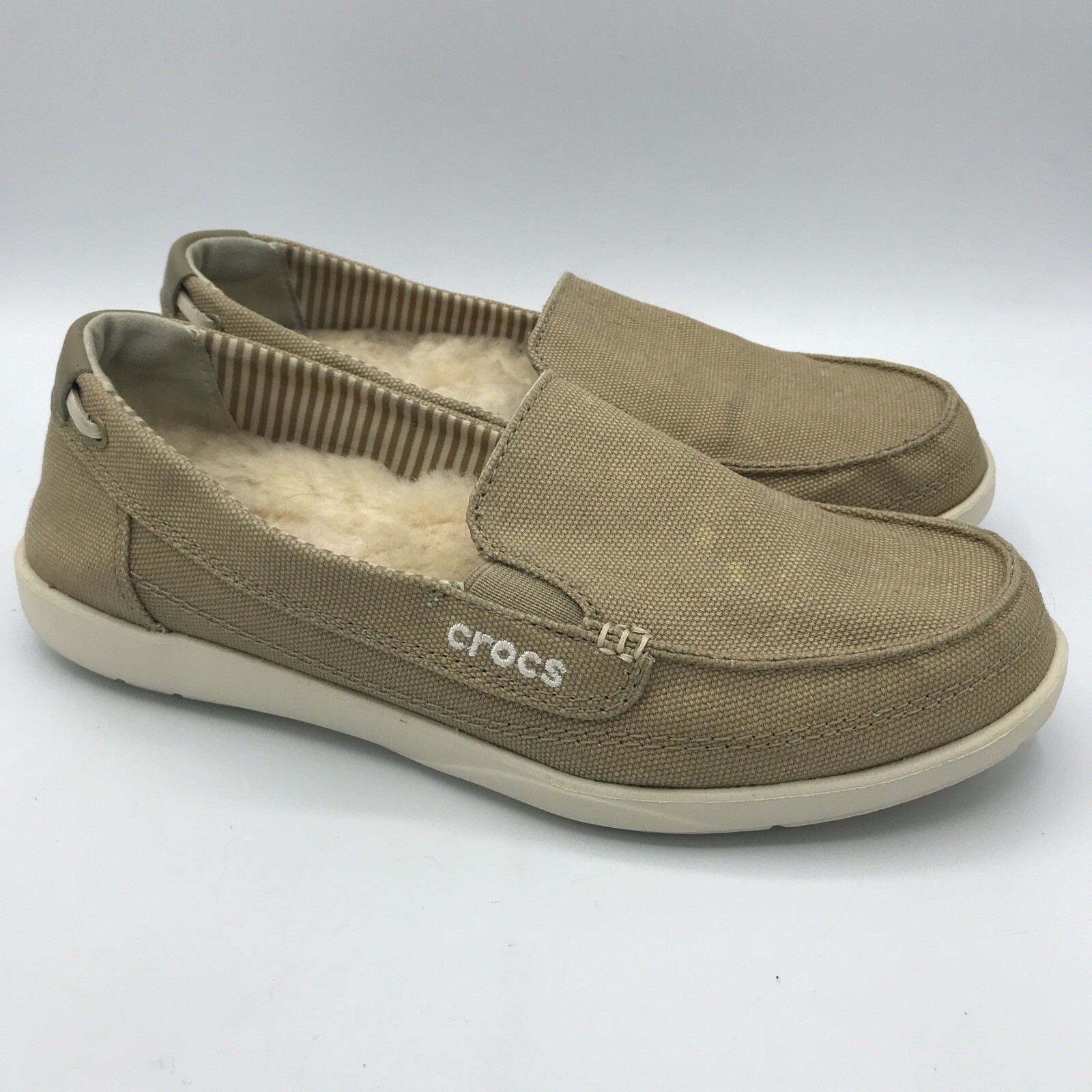 CROCS Women's 14391 Walu Tan Canvas 