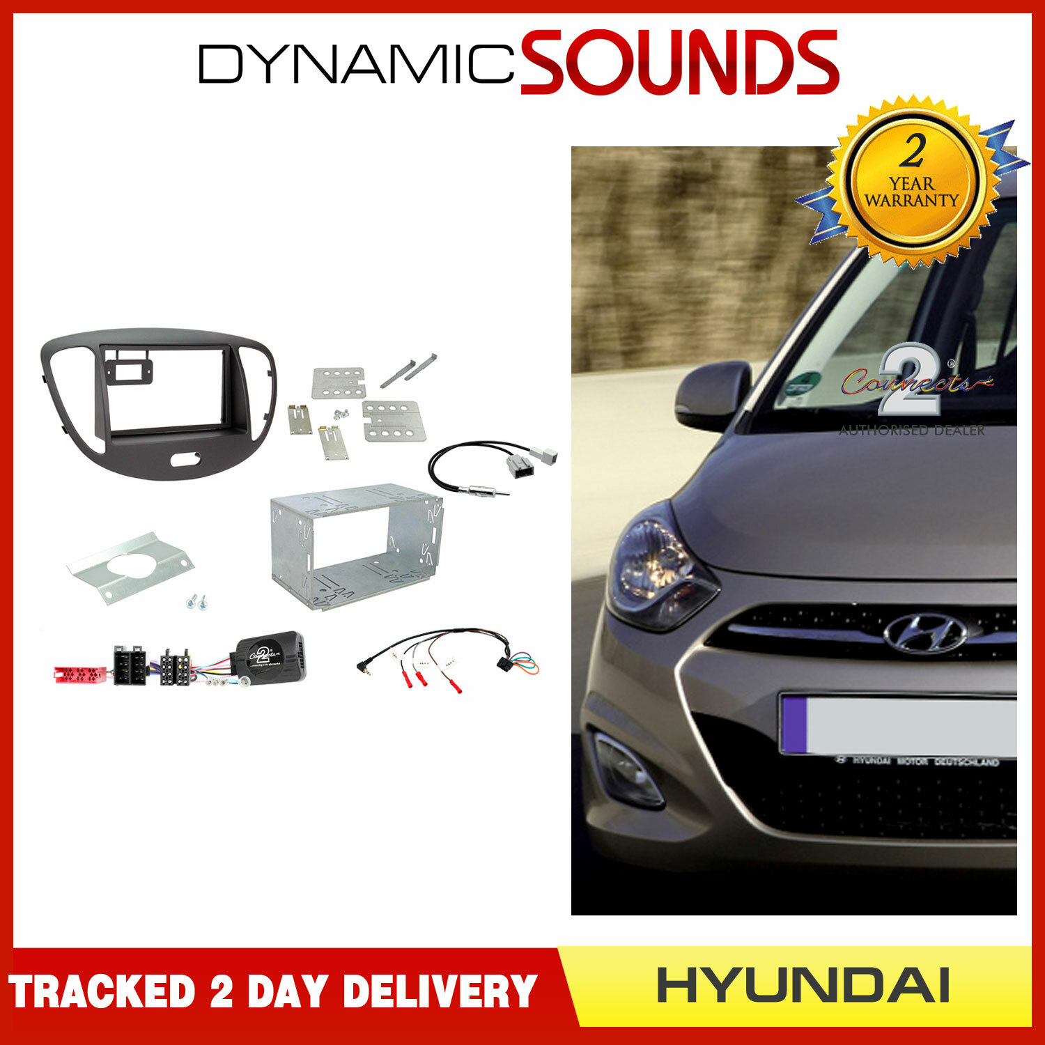 Hyundai I30 Double Din Fascia Panel Steering Control Car Stereo Fitting Kit Auto Motorrad Teile Armaturen Cockpit Dekors Valtek Cl