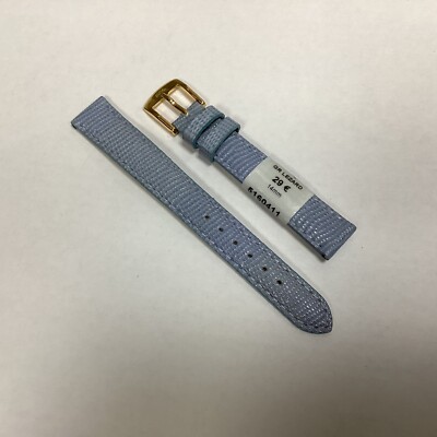 Bracelet de montre bleu marine cuir de bovin, fleur corrigée aspect lézard, boucle acier | Laval