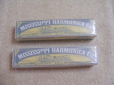 PAIR MISSISSIPPI HARMONICA CO. REGAL HARMONICA'S - UNOPENED - NEW IN BOX