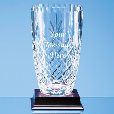 Personalised Engraved 19cm Lead Crystal Vase Wedding Anniversary