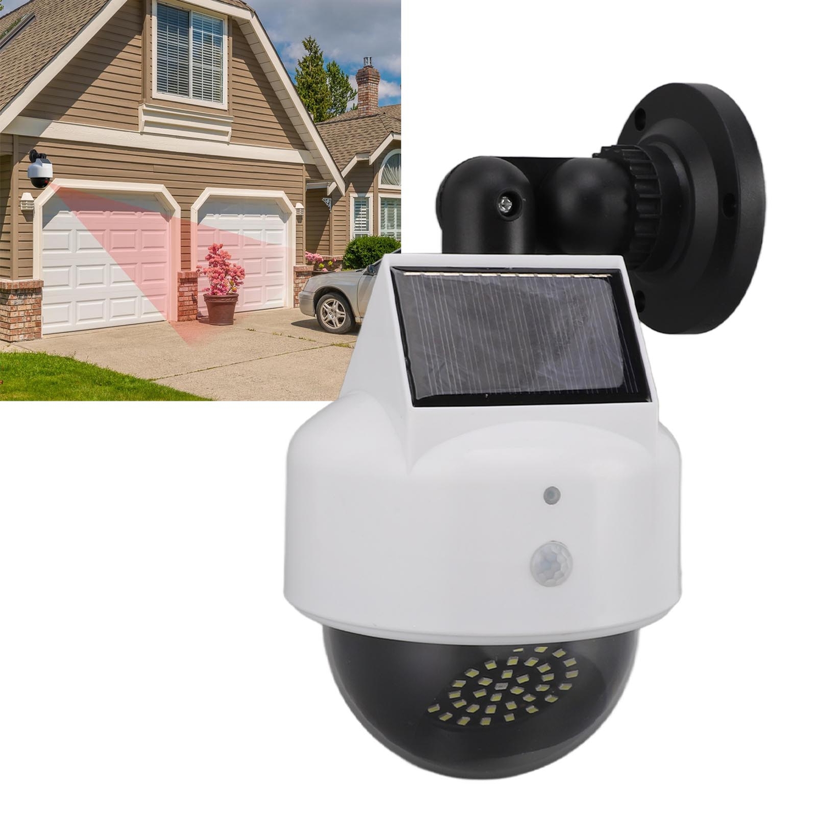 Solar Dummy Fake Security Camera Solar Powered Simulated Surveillance