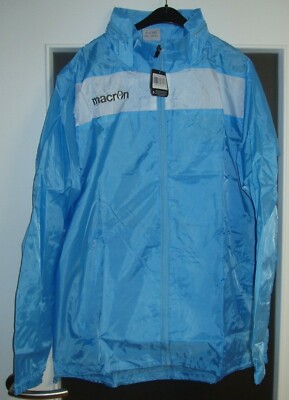 Macron Nassau Herren Sport - Windbreaker Jacke Hellblau XL- Neu + OVP + Etikett 