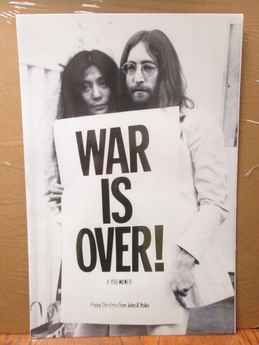 John Lennon Yoko Ono music artist Beatles War is over poster 15724