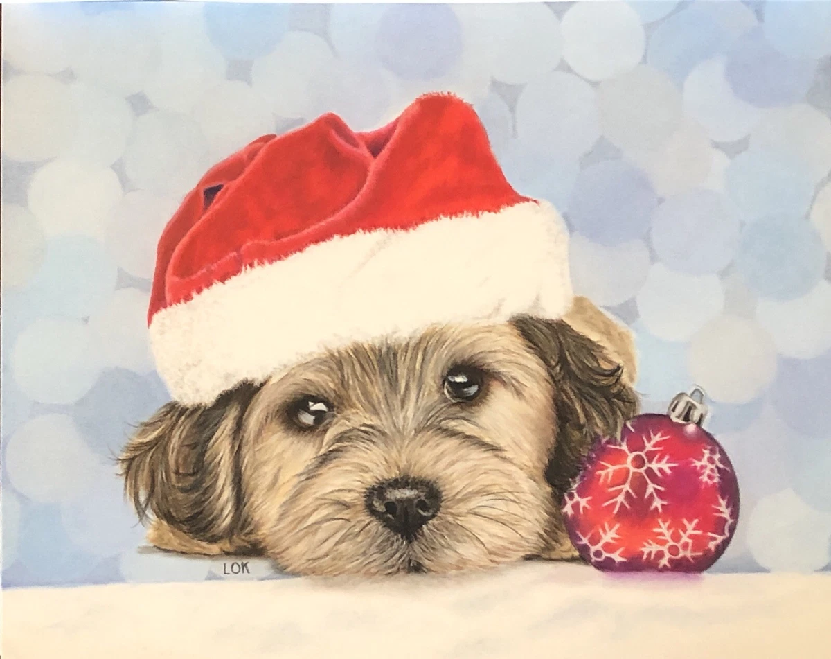 Christmas Puppy Drawing